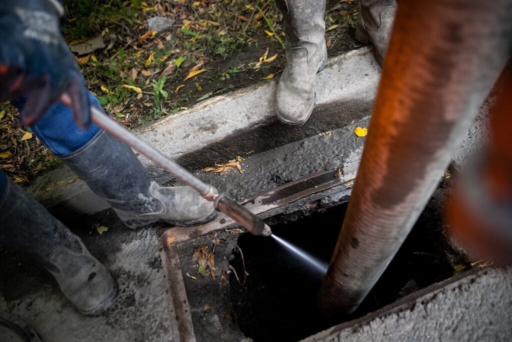Cleaning storm drains from debris