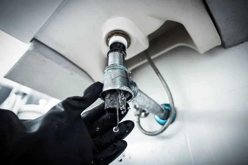 clogged and leaky sink sewer